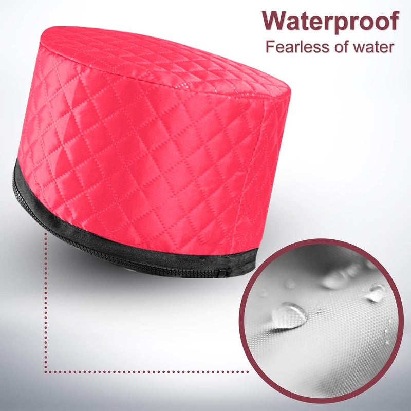 ingeware Heat Cap for Deep Conditioning, Thermal Cap for Hair Steamer Cap for Natural Hair Portable Electric Heat Hair Spa Cap for Home Use Pattern (Rose Red) - Image 5